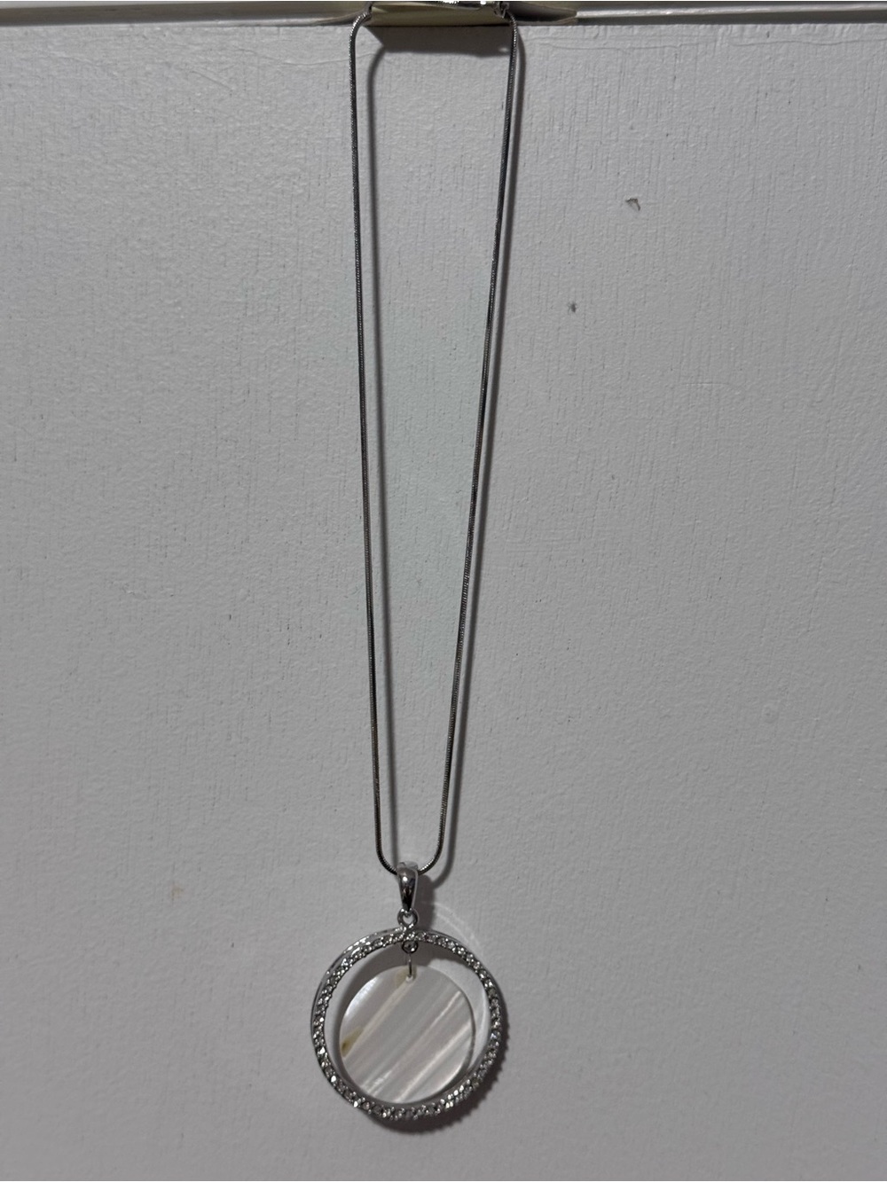 NWT Crystal Collection Circle Pendant Necklace